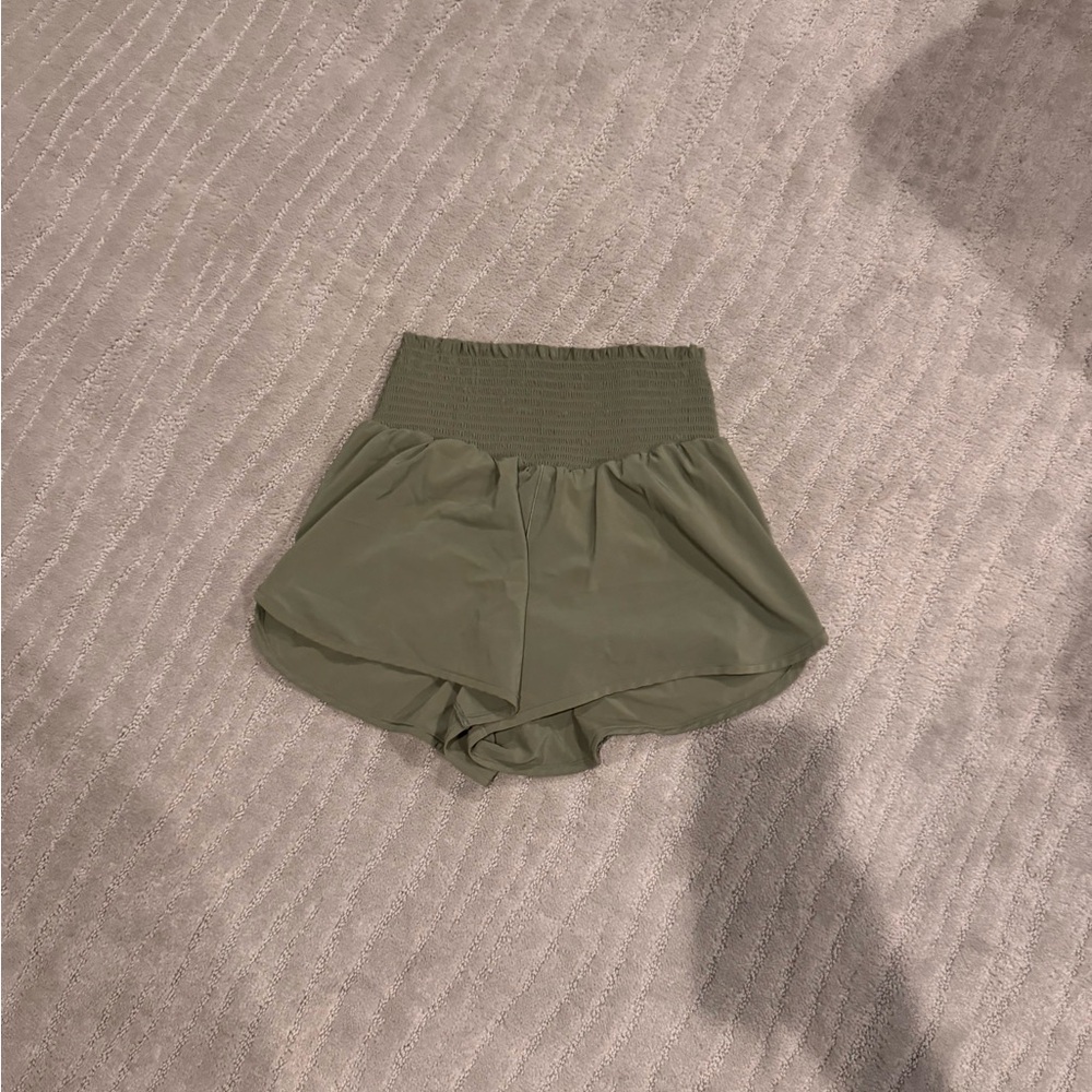 High Waist Olive Women's Shorts from Aerie